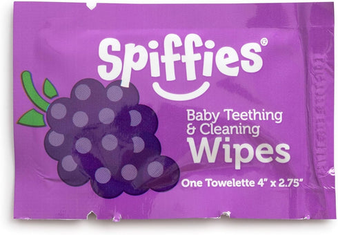 Baby Teeth Wipes - Grape Flavor, Xylitol-Enriched Baby Gum Cleaner & Dental Wipes for Teething Relief and Teeth Cleaning - Safe for Infants & Todd...