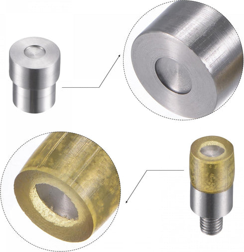 uxcell Hand Press Machine Stud Carbon Steel and Rubber 9mm Rivet Setter Punch Dies Fasteners Tool Set...