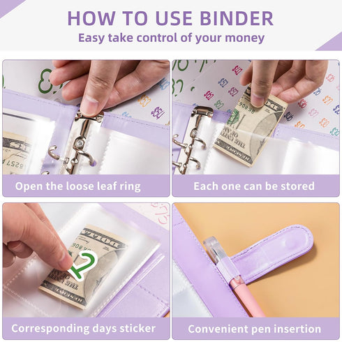 100 Envelopes Money Saving Challenge, Budget Planner Easy and Fun Way to Save $5,050, Savings Challenges Book with Cash Envelopes for Office, Home...