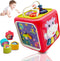 6 in 1 Activity Cube Toys for Baby 18M+, Montessori Educational Learning Fine Motor Skills Toys Gifts for Toddlers Boys Girls Age 2 3 (Red)...