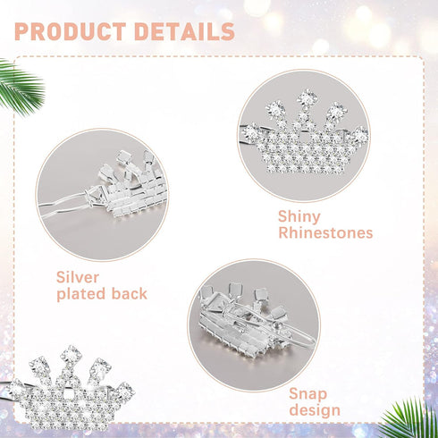 9 Pieces Dog Tiara Crown Hair Clips Pet Crystal Rhinestone Barrette Clips for Dog Puppy Ear Crown Clips Clear Doggie Crown Clip Pet Grooming Hair ...