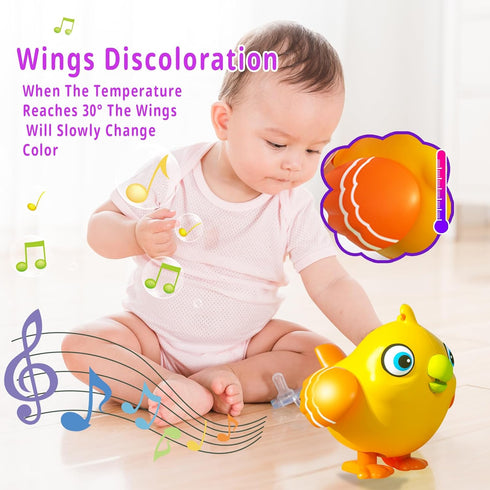 Toddler Toys 2-3, Interactive Musical Electronic Pets Talking Bird for Kids, Early Educational Learning Toys with 26 Songs & Recording, 1 2 3 4 Ye...