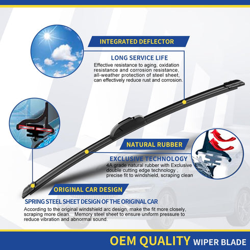 3 wipers Replacement for 2014-2018 Subaru Forester/2015-2019 Outback Legacy/2006-2007 Nissan Murano, Windshield Wiper Blades Original Equipment Re...