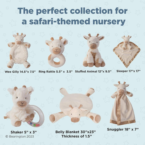 Bearington Lil' Lofty 18 Inch Giraffe Loveys for Babies - Security Blanket for Babies - Lovies for Babies Security Blanket with Stuffed Animal...