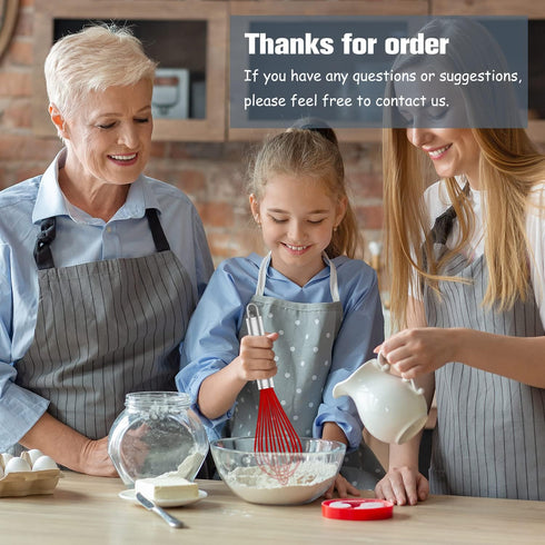 Silicone Rubber Whisk,Premium Whisks For Cooking Non Scratch,Stainless Steel & Silicone Wisk For Nonstick Cookware Pans, High Heat Resistant kitch...