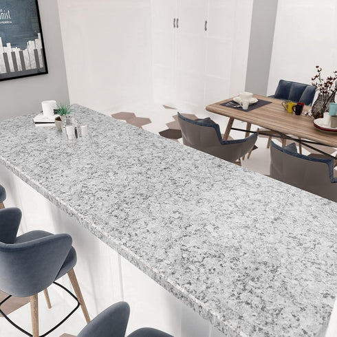 Grey Granite Countertop Contact Paper for Countertops Waterproof Granite Peel and Stick Wallpaper 17.7"x100" Self Adhesive Removable Counter Top S...