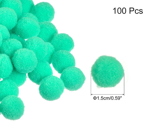 MECCANIXITY Pom Felt Balls Felting Fabric 1.5cm 15mm Dark Green for Home Crafts Project DIY Pack of 100...