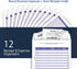 12 Set Receipts Organizer & Expense Envelope, Business Expense Tracker, Business Expense Record Auto Mileage Log Organizer Envelope (Purple)...
