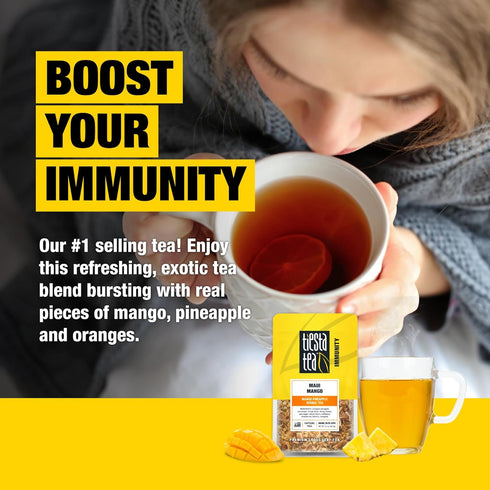 Tiesta Tea Maui Mango, Loose Leaf, Mango Pineapple Herbal Tea, Premium Non-Caffeinated Fruit Blend, Makes Hot or Iced & Brews Up to 25 Cups, 2.2 O...