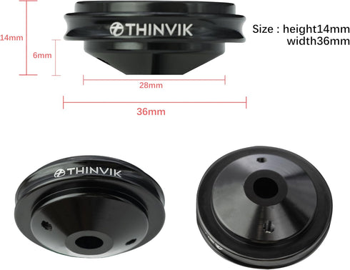 Thinvik Bicycle Stem Headset Top Cap Mount for Garmin Edge 1040 1030 840 830 540 530 130 GPS Bike Computer - Aluminum Alloy...