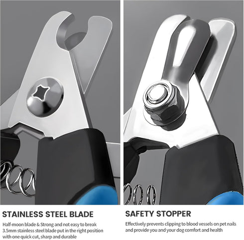 Dog & Cat Nail Clippers, Pet Nail Clipper and Trimmer with Safety Guard to Prevent Over Cutting, Grooming Razor Sharp Blades with Nail File for Sm...