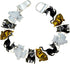 PammyJ Cat Bracelet Brown White and Black Cats...