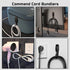 Universal Pot Lid Holder, 2 Pack Self Adhesive Pot Lid Organizer, Along with Three Hooks at The Bottom and 2 Pack Command Cord Bundlers for Kitche...