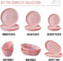 SILVER SPOONS Pink Plastic Appetizer Plates for Party, (10 PC) Heavy Duty Disposable Dinner Set, 9”, Fine China Look Dishes, Great for Baby Shower...