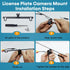 License Plate Bracket for Rear Camera: Universal Rear View Mirror Camera Mount for License Plate - Metal Rust-Proof Backup Camera Bracket for Carp...