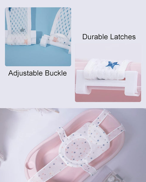 Baby Bath Seat Support Net | Soft Infant Bathing Pillow Bath Sling Mesh for Tub | First Year Bath Time Need | for Newborn Boys Girls to Toddler- T...
