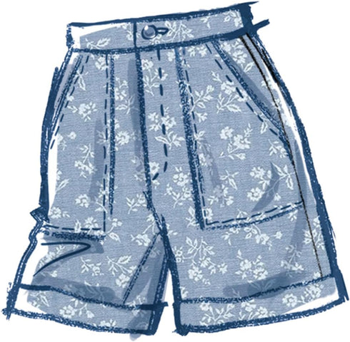 McCall's Learn Girls' Shorts and Cargo Pants Sewing Pattern Packet, Design Code M8396, Sizes 7-8-10-12-14, Multicolor...