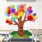 Classroom Tree Bulletin Board Set 3D Tree Classroom Decoration with Paper Pom Poms Classroom Tree Wall Decoration for Preschool Kindergarten Prima...