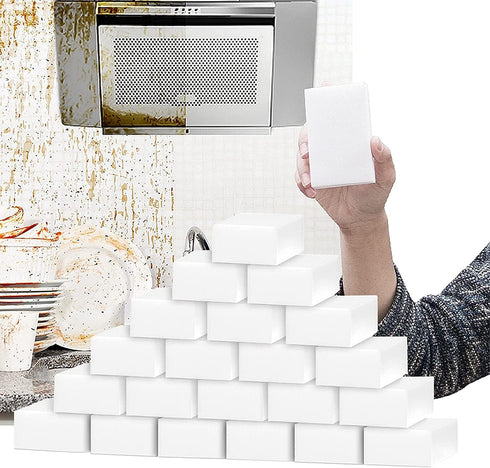 50/100Pack Magic Sponge Eraser, Large Melamine Sponge Foam Pads, Multi-Functional Cleaning Sponges Scrub for Kitchen Dishes, Bathtub, Furniture, O...
