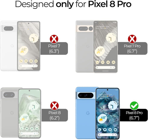 ArmorSuit Glass Screen Protector for Google Pixel 8 Pro + Camera Lens Protector Tempered Glass 2+2 Pack Case Friendly (w/Alignment Tool)...