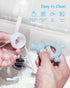 Silicone Baby Fruit Feeder with Freezer Tray (2 Pack),Baby Teethers,Baby Teething Toy,Breastmilk Popsicle Molds for Baby Teething Relief,Fresh Foo...