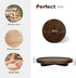 9" Round Decorative Tray Wood Bathroom Counter Organizer Farmhouse Kitchen Decor Wooden Riser for Soap Dish, Perfume, Candle, Sponge, Walnut...