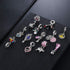 12pcs Mixed Silver Plated Colorful Enamel Alloy Beads Dangle Charms Fits for European Snake Chain Bracelet Necklace DIY Jewelry Making Supplies...