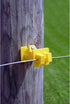 25 Pack Electric Fence Wood Post, Nail on Insulators, Nail In Insulators, 1-1/2 Inch Extender Wood Post Insulators with Nails - Yellow (25 Pack)...
