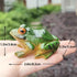 2 Pcs Frog Statues Miniature Simulation Small Animal Resin Sculpture Patio Lawn Yard Terrace Micro Landscape Fairy Garden Fish Tank Accessories In...
