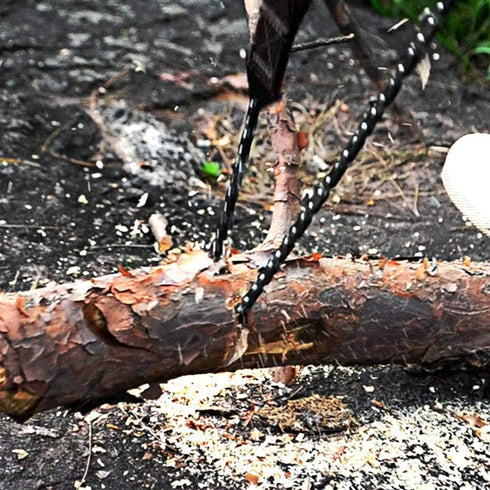 Manual Portable Folding Hand Chainsaw Gear Outdoor Kits for Camping Hiking Survival (Black)...