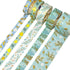 allydrew Decorative Gold Foil Washi Tape Box Set for Arts & Crafts, Scrapbooking, Stationery, Diary (10 Rolls), Blue Green Bloom...