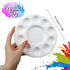 FANDAMEI White Round Paint Tray Palettes, Paint Palette Tray, Plastic Paint Tray Palette, Paint Palettes Paint Pallets with 10 Wells for Adults & ...