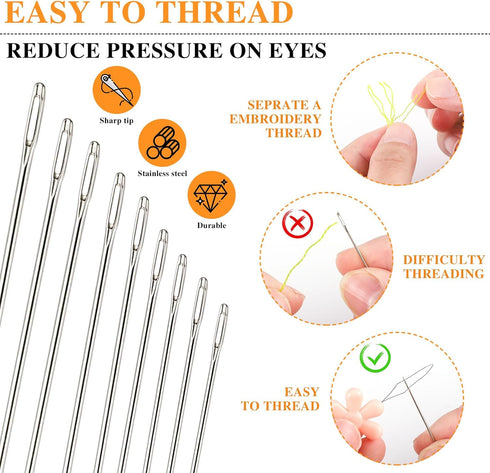 Pengxiaomei Embroidery Kit for Beginners, 4 Set Christmas Patterns, Adjustable Embroidery Hoop, Includes Threads, Needles, Scissors, for Adults......