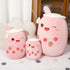 Athoinsu Light Up Strawberry Tea Soft Plush Pillow 10'' Kawaii Milky Tea Stuffed Bubble Animal Toy with LED Lights Birthday Christmas Holiday Vale...