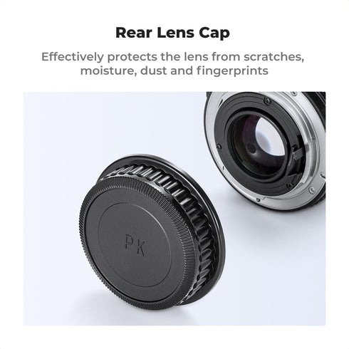 K&F Concept Rear Lens Cap & Body Cap Cover & Hot Shoe Cover Kit for Pentax K Mount Camera Lens K3 K3 II K70 KS1 KS2 K500 K50...