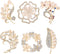 Lot 6pcs Opal Cat's Eye Stone Crystal Rhinestone Leaf Flower Brooch Pin set for Women...
