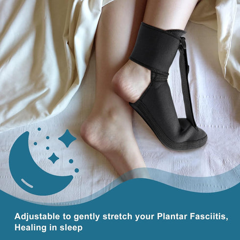 Plantar Fasciitis Night Splint Sock, Gentle Foot Support for Pain Relief and Healing, Sleeping, Achilles Tendonitis, Foot Drop, Heel Pain (Medium)...
