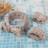 3 Pack Spa Headband and Wrist Washband Face Wash Set,Reusable Soft Makeup Headband Fleece Skincare Headbands for Washing Face Shower (Gray)...