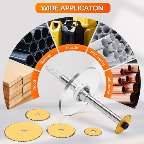 Inside Pipe Cutter for PVC Pipe, Cutter Tool Set with Scale Adjustable Depth Gauge, 5PCS Saw Blades and Hex Shank, Internal Plastic ABS Pipe Cutte...