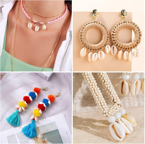 Craftdady 9-12mm Natural Spiral Sea Shell About 120-150Pcs Tiny Cowrie Beach Seashells for Summer Ocean Jewelry Making Fish Tank Vase Filler Decor...