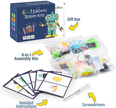 STEM Robotic Kits, Science Experiments Robot Building Kit for Kids 5-7 8-12, Electronic Engineering Projects for Girls, DIY Coding Robots for Boys...