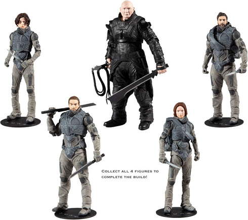 McFarlane Toys Dune Stilgar 7-inch Action Figure with Build-A Glossu ‘Beast’ Rabban Figure Parts, Multicolor...