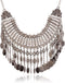 LUREME Boho Coin Statement Necklace for Women, Collar Choker Long Tassel Ethnic Gypsy Chunky Necklace (nl006294)...