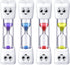 Weewooday 4 Pieces Toothbrush Timer for Kids 2 Minute Sand Timer Smile Pattern Tooth Brushing for Proper Tooth Brushing Boys Girls Oral Hygiene Pa...