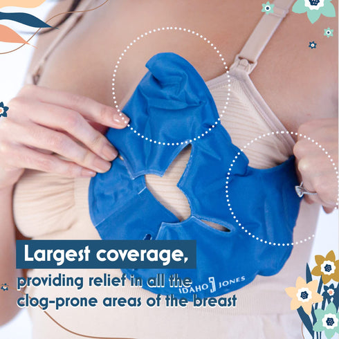 InstaRelief Breast Therapy Pack - 2 Hot/Cold Gel Ice Packs for Freezing, Warm Compress and Mastitis Relief. Soft Gel Breastfeeding Ice Pack. Essen...