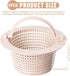 2 Pcs Pool Skimmer Basket with Handle, Leaves Removal Swimming Pool Filter Replacement Basket, Plastic Pool Strainer Basket for Swimming Pools Cle...