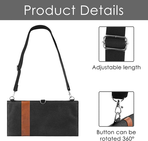 Linkidea Pocket Knife Display Bag, Tactical Knives Roll Bag, Folding Small Knife Storage Pouch, Camping Knife Organizer Carrying Bag with 18 Slots...