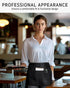 Syntus 3 Pack Server Aprons with 3 Pockets, Waterdrop Resistant Waitress Waiter Waist Apron, 11.5-inch Black...