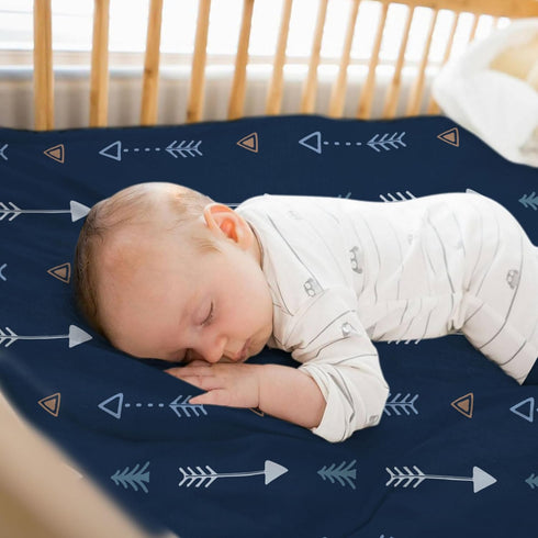 SANDJEST Baby Blanket for Boys with Double Layer Dotted Backing - Arrows Printed 30 x 40 Receiving Blankets Infant Newborn Toddler Gift for Baby S...