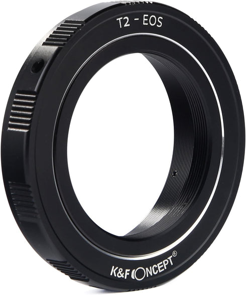 K&F Concept Lens Mount Adapter T-Mount (T/T-2) Screw Mount SLR Lens to Canon EOS (EF, EF-S) Mount SLR Camera Body...